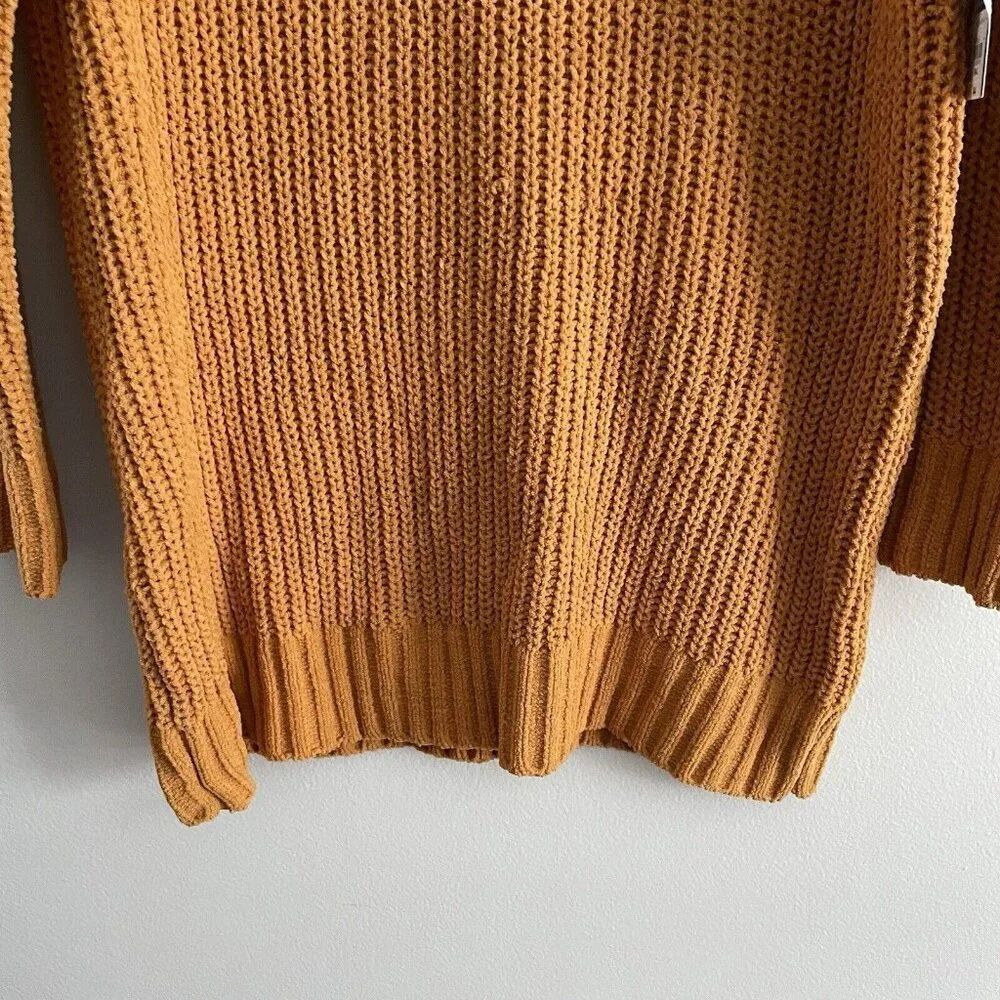 Arizona Jean Co Women S Venetian Gold Chenille Mock Neck Tunic Sweater NWT